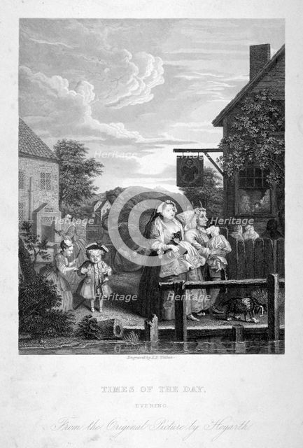 'Evening', 1738. Artist: FF Walker