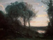 Evening 1850-1860s. Artist: Jean-Baptiste-Camille Corot