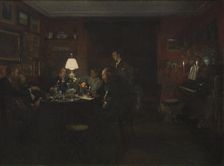 Evening Talk, 1886. Creator: Viggo Johansen