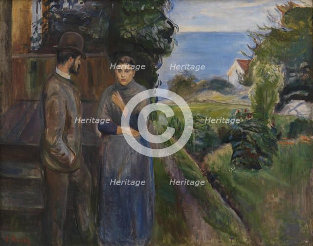 Evening Talk, 1889. Creator: Munch, Edvard (1863-1944).