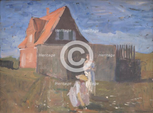 Evening Talk, 1930. Creator: Marius Hammann.