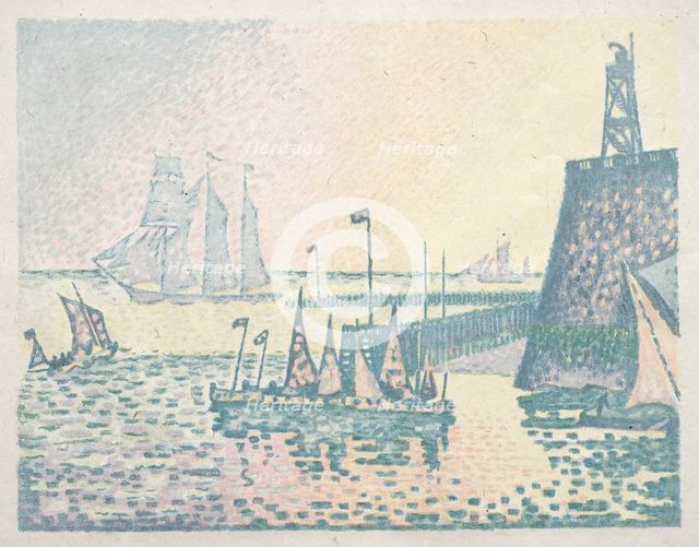 Evening, The Jetty at Vlissingen, 1898. Creator: Paul Signac (French, 1863-1935).