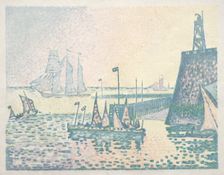 Evening, The Jetty at Vlissingen, 1898. Creator: Paul Signac (French, 1863-1935)