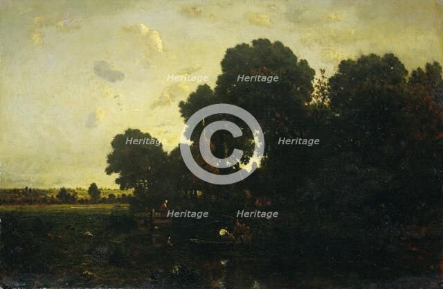 Evening twilight, 1840-1867. Creator: Theodore Rousseau.