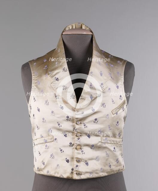 Evening vest, American, 1830-35. Creator: Unknown.
