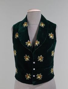 Evening vest, American, 1838. Creator: Unknown