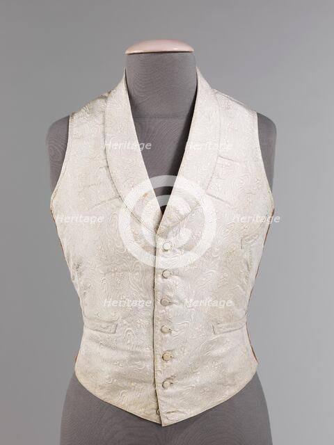 Evening vest, American, 1850-55. Creator: Unknown.
