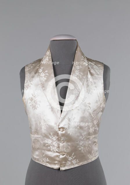 Evening vest, probably French, 1840-49. Creator: Unknown.
