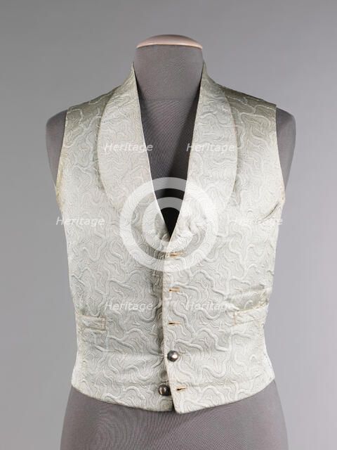 Evening vest, probably French, 1855-60. Creator: Unknown.