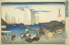 Evening View of Takanawa (Takanawa no yukei), from the series "Famous Places...)", c. 1832/38. Creator: Ando Hiroshige