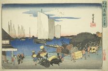 Evening View of Takanawa (Takanawa no yukei), from the series "Famous Places...)", c. 1832/38. Creator: Ando Hiroshige