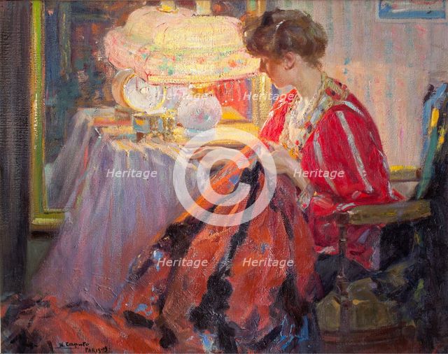 Evening work, 1909.