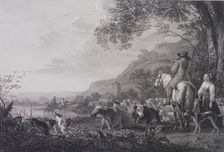 Evening, a composition, c.1832. Creators: Edward Goodall, Aelbert Cuyp