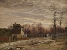 Evening after a Thaw. Taabæk, North of Copenhagen, 1850-1859. Creator: Vilhelm Kyhn