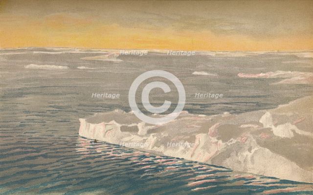 'Evening Among the Drift-Ice, 22nd September 1893, (1897). Artist: Fridtjof Nansen.