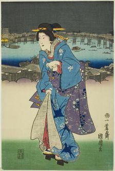Evening Amusements at Ryogoku in the Eastern Capital (Toto Ryogoku yoasobi no zu), 1859. Creator: Toyohara Kunichika