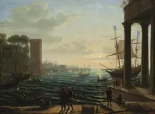 Evening at the Harbour, mid-17th - second half of the 17th century. Creator: Claude Lorrain