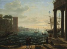 Evening at the Harbour, mid-17th - second half of the 17th century. Creator: Claude Lorrain