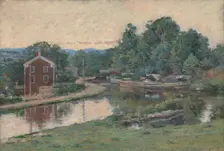 Evening at the Lock, Napanoch, New York, 1893. Creator: Theodore Robinson