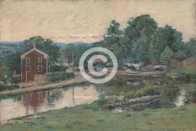 Evening at the Lock, Napanoch, New York, 1893. Creator: Theodore Robinson.