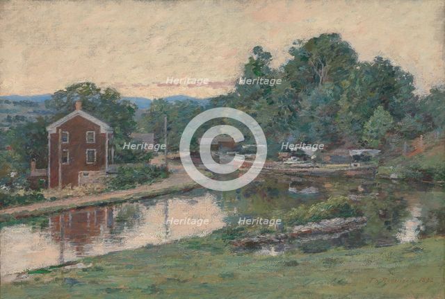 Evening at the Lock, Napanoch, New York, 1893. Creator: Theodore Robinson.