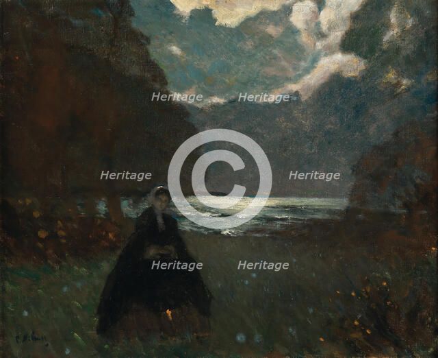 Evening at the lake. Creator: Nilus, Pyotr Alexandrovich (1869-1940).