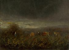 Evening at the Pasture, 1880-1885. Creator: Ladislav Mednyanszky