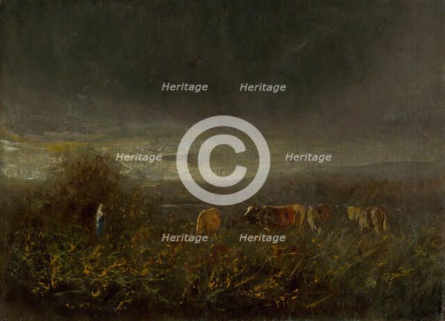 Evening at the Pasture, 1880-1885. Creator: Ladislav Mednyanszky.