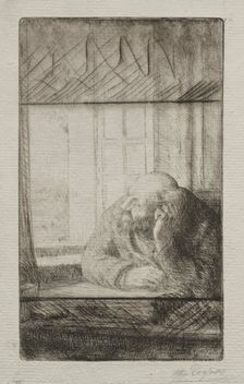 Evening at the Window. Creator: Alphonse Legros (French, 1837-1911)