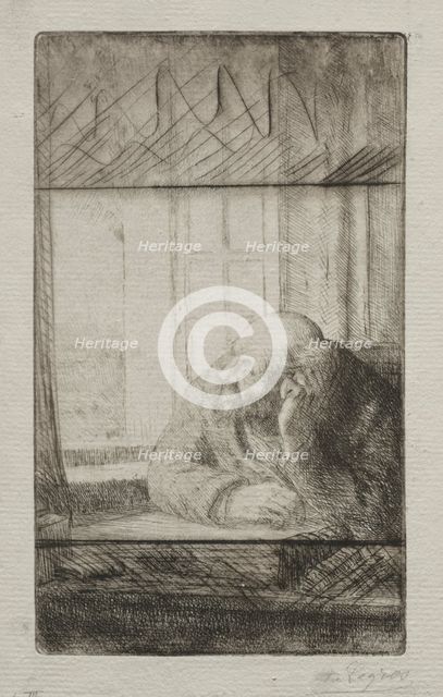 Evening at the Window. Creator: Alphonse Legros (French, 1837-1911).