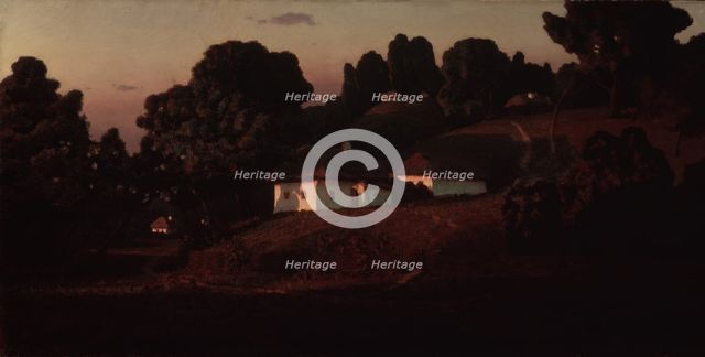 Evening at the Ukraine, 1878. Artist: Kuindzhi, Arkhip Ivanovich (1842-1910)