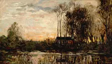Evening at Bas Meudon, 1874. Artist: Charles Francois Daubigny