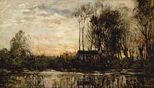 Evening at Bas Meudon, 1874. Artist: Charles Francois Daubigny