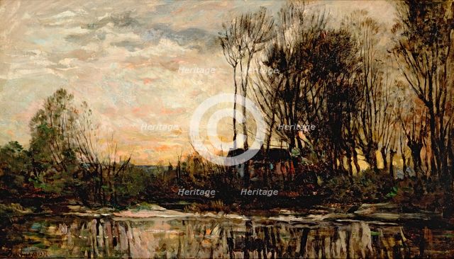 Evening at Bas Meudon, 1874. Artist: Charles Francois Daubigny.