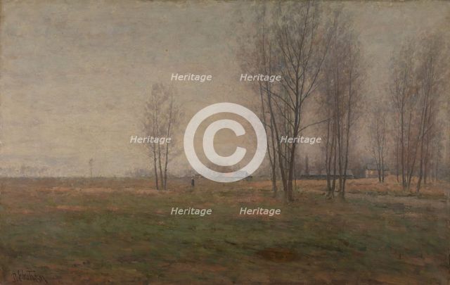 Evening atmosphere by the Seine, between 1876 and 1889. Creator: Per Ekstrom.