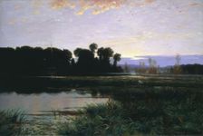 Evening atmosphere, Started 1880, finished 1883. Creator: Johannes Martin Grimelund