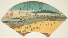 Evening Bells at Ueno (Ueno bansho), from the series "Eight Views of the Eastern..., 1836/37. Creator: Ando Hiroshige