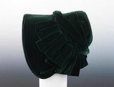 Evening bonnet, American, ca. 1847. Creator: Unknown