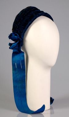 Evening bonnet, American, ca. 1880. Creator: Unknown