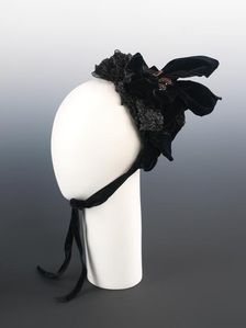 Evening bonnet, American, ca. 1892. Creator: Healy