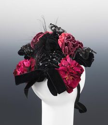 Evening bonnet, American, ca. 1892. Creator: Journeay & Burnham