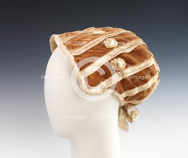 Evening bonnet, American, ca. 1802. Creator: Unknown.