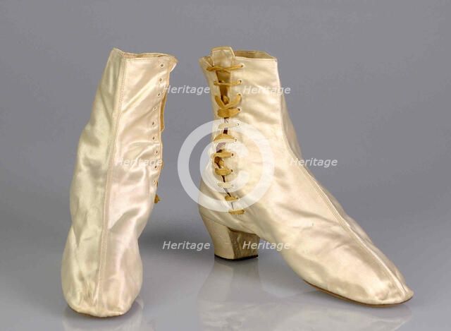 Evening boots, American, 1760-80. Creator: Unknown.