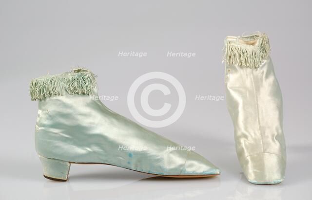 Evening boots, American, 1850-65. Creator: Unknown.