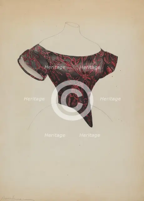 Evening Bodice, c. 1937. Creator: Bessie Forman.