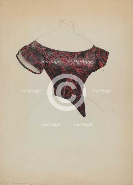 Evening Bodice, c. 1937. Creator: Bessie Forman.