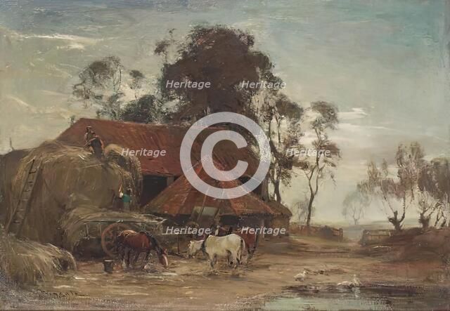 Evening - Building the Stack, c1870-1920. Creator: James Lawton Wingate.