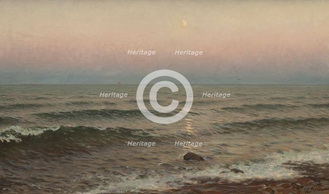 Evening by the Shore. Motif from Oxelösund, 1897. Creator: Carl Wilhelm Jaensson.