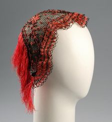 Evening cap, American, ca. 1870. Creator: Unknown