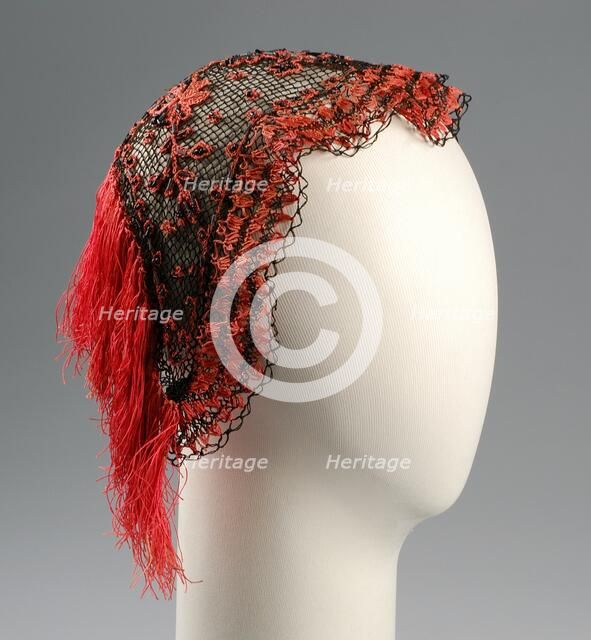 Evening cap, American, ca. 1870. Creator: Unknown.